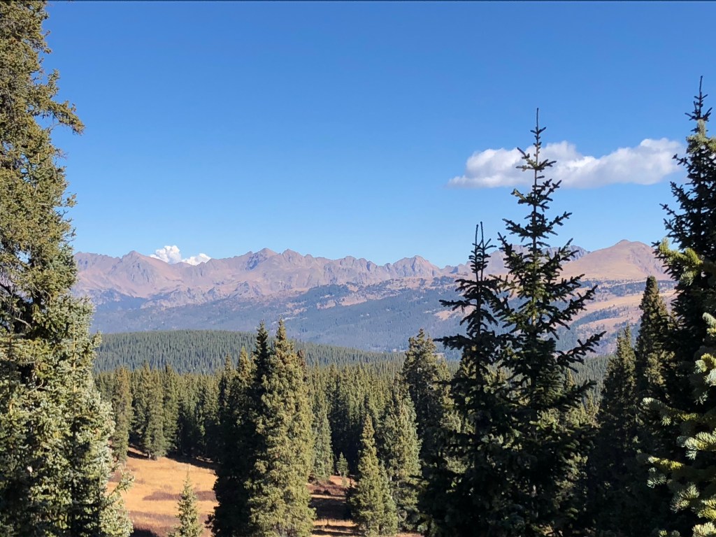 Smoke from the Colorado fires visible over the mountains